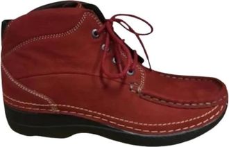 Wolky Roll Shoot - Dames - Veterlaarzen - Rood - 42 EU - Wol - Schoenen