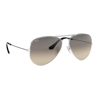 Ray-Ban Aviator Zonnebril Metaal Kristal Stijl - Heren - Zonnebrillen - Grijs - 62 MM - Accessoires