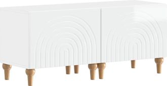 vidaXL Mueble De Tv Blanco Brillante Madera De Ingenier&iacute;a Vidaxl