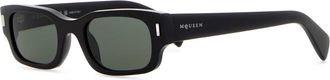 Alexander McQueen Alexander Mcqueen Black Acetate Panthos Sunglasses