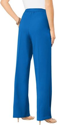 Roaman's Plus Size Wide Leg Bend Over Pant in Vivid Blue at Nordstrom, Size 30