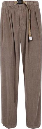 White Sand Corduroy Geplooide Relaxed Fit Broek - Heren - Straight fit broeken - Bruin - S - Broeken