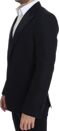Dolce & Gabbana Mens Black Wool Silk Sicilia Blazer Clothing