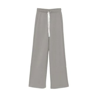 Max Mara Dames, Broeken, Grijs, Maat: XS Katoen
