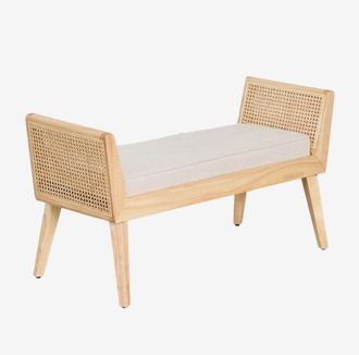 Sklum Sklum - Panca in legno di caucciù e rattan Icon