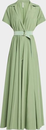 Norma Kamali Super Oversized Shirt Flared Gown