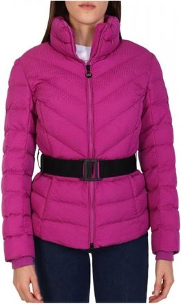 Emporio Armani Padding Jacket with Belt - Dames - Winterjassen - Roze - M - Leer - Jassen