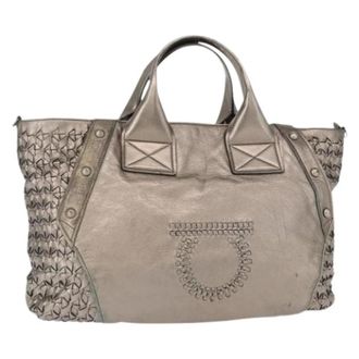 Ferragamo Pre-owned Tote Bags, female, Gray, Size: ONE SIZE Pre-owned Tote Bag