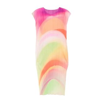 Issey Miyake Kleedjes, Dames, Veelkleurig, M, Polyester, Groove Dress