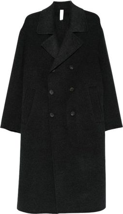 Hev&ograve; Erchie Coat - Heren - Mantel - Zwart - S - Wol - Jassen
