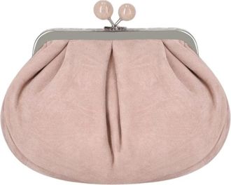 Max Mara Pasticcino Valois Small Clutch - Dames - Mini tas - Roze - ONE Size - Leer - Tassen