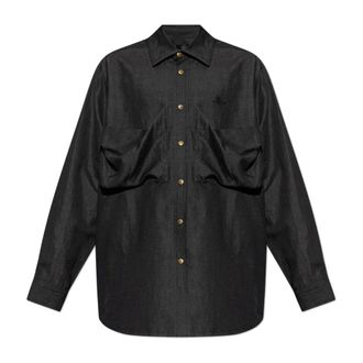 Vivienne Westwood Casual Shirts, male, Blue, Size: L Oversize shirt