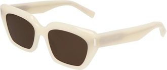 Saint Laurent SL 826 Page Zonnebril - unisex - Zonnebrillen - Wit - 55 MM - Accessoires