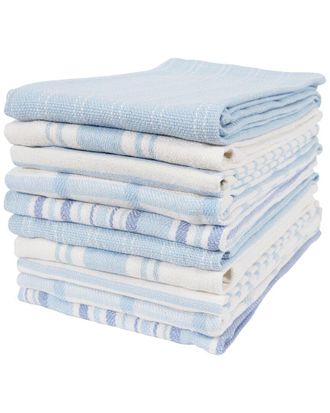 KAF Home Kaf Home Assorted Flat Kitchen Towels Set Of 10