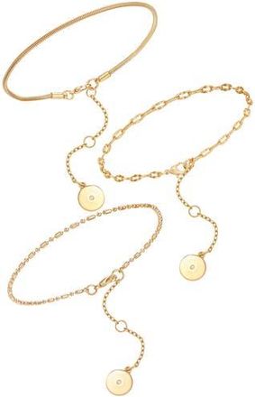 Vince Camuto Set of 3 Chain Anklets in Goldtone at Nordstrom Rack