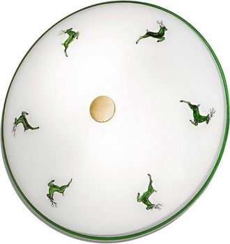 Kolarz Kolarz - Nonna - L&aacute;mpara De Techo Empotrada Con Dise&ntilde;o De Vidrio Estilo Caba&ntilde;a, Lat&oacute;n Antiguo, 2x E14