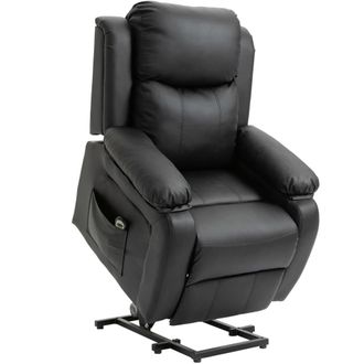 HOMCOM Sill&oacute;n levanta personas 76x90x105 cm negro