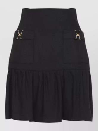 Elisabetta Franchi linen high-rise mini skirt