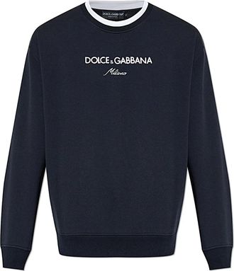 Dolce & Gabbana Felpa - Heren - Ronde hals truien - Zwart - XL - Truien & Vesten