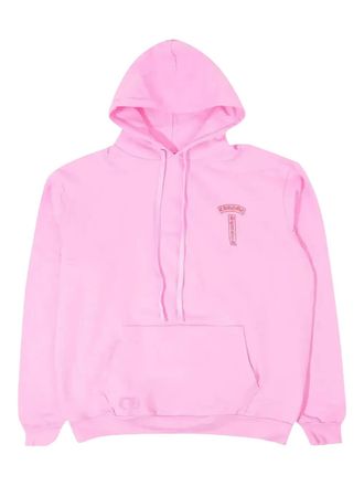 Chrome Hearts script logo hoodie - men - Fabric - M - Pink