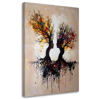 Feeby Impresi&oacute;n De Imagen Pareja De Enamorados Representada Como &Aacute;rboles 70x100