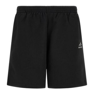 Balenciaga Logo Katoenen Sweatshorts - Heren - Korte sportbroeken - Zwart - M - Katoen - Fitness