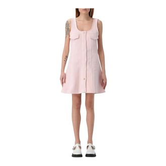 Ganni Kleedjes, Dames, Roze, S, A-lijn Mini Jurk