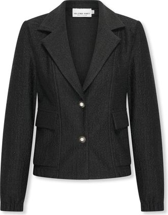 Hart by Helena Hart 7632 Blazer Bomba Lux - Dames - Blazers - Zwart - L - Leer - Jassen