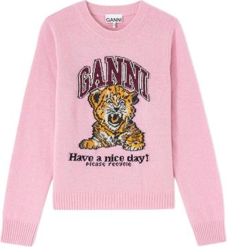 Ganni Graphic Crewneck Knitwear