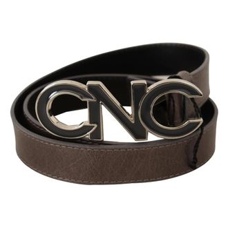 Costume National Belts, female, Brown, 85 CM, Elegant Waxed Cotton Fashion Belt