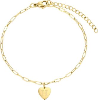 Adornia Initial Chain Bracelet in Gold-H at Nordstrom Rack