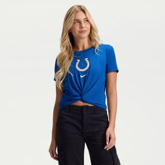 Nike Indianapolis Colts Rivalries Collection One Classic Twist Nike Womens Dri-FIT NFL T-Shirt in Blue | 04PS4LB98-FJD