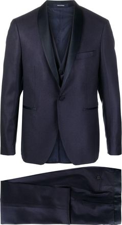Tagliatore three-piece tailored suit - men - Silk/Virgin Wool/Elastane/Cupro/Viscose/Modal/Cotton - 54 - Blue