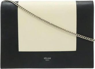 Celine Pre-owned Clutches, female, Multicolor, Size: ONE SIZE Pre-owned Frame Leather 2way Chain Wallet
