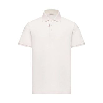 Moncler Polo con media cremallera y bolsillo de parche - Tops - Hombre - Blanco - XL