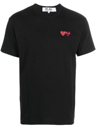Comme Des Gar&ccedil;ons u T-shirt Double Burgendy Emblem Knit