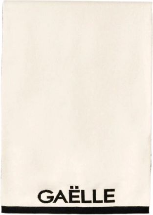 Ga&euml;lle Paris Jacquard Con Logo Sjaal - Dames - Sjaals - Wit - ONE Size - Polyester - Accessoires