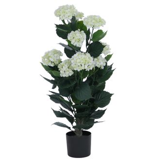 Hhg [nunca Usado] Hortensia Artificial Hhg-040, Planta Decorativa, Hortensia Artificial, Planta Artificial, Para Exterior, Polietileno, 90 X 50 X 50 Cm, B