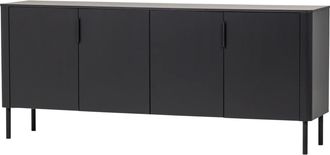 De Eekhoorn Design Sideboard Gunaro aus nachhaltigem Massivholz, Schwarz matt