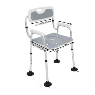OEM Silla De Ducha, Altura Regulable, Dise&ntilde;o Duradero Y Resistente, Color Gris