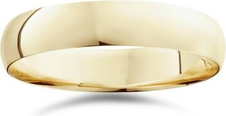 Pompeii3 5mm Dome High Polished Wedding Band 14K Yellow Gold Size Selectable