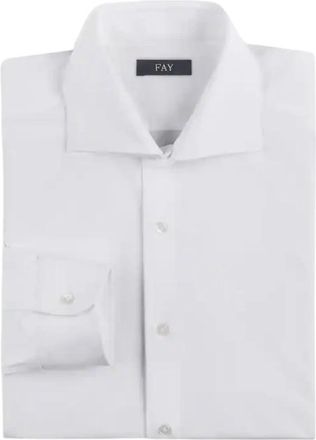 Fay Shirt - Heren - Zakelijke Overhemden - Wit - 2XL - Overhemden