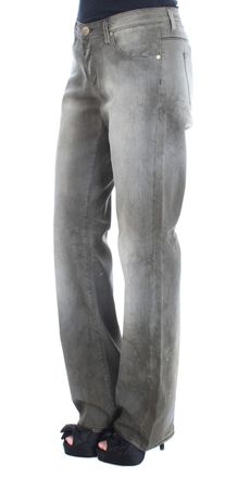 Ermanno Scervino Womens Gray Cotton Blend Loose Fit Boyfriend Jeans Clothing
