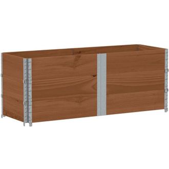 vidaXL Jardinera De Madera Maciza De Pino Marr&oacute;n 150x50 Cm Vidaxl