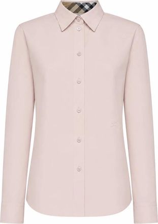 Burberry Katherine Poplin Shirt - Dames - Overhemden - Roze - XS - Katoen - Overhemden