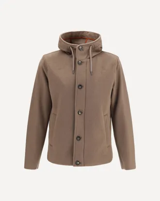 Herno Hooded button-front Jacket Male 50