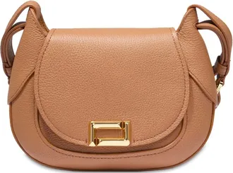 Lancel Paulette Saddle crossbody bag - women - Goat Skin/Cotton - OS - Brown
