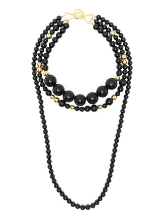 Atu Body Couture layered beaded necklace - Zwart
