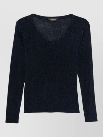 Fabiana Filippi scoop neck slim knit long sleeve sweater