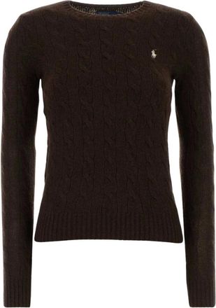 Polo Ralph Lauren Maglione a girocollo in misto lana e cashmere - - Knitwear - Donna - Marrone - S